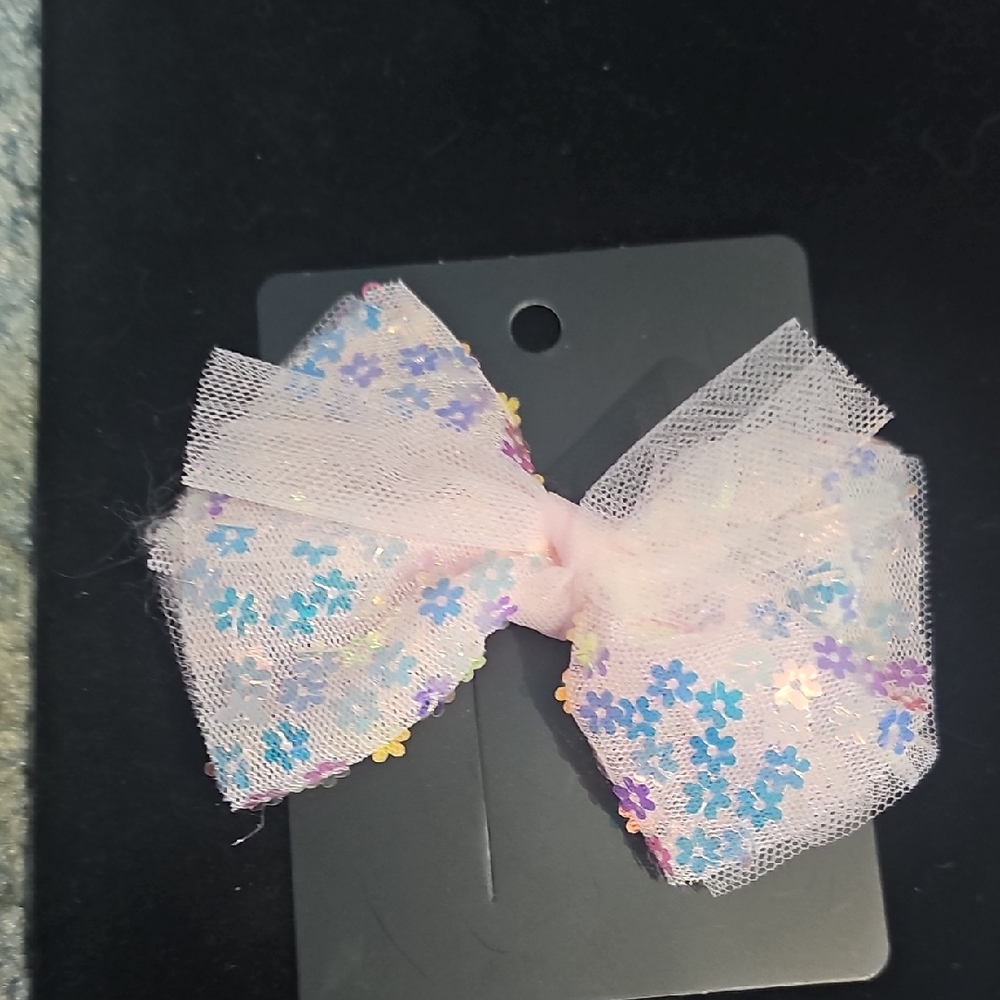 Paparazzi Pastel Floral Bow Hair Clip